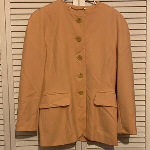 Escada Peach Button-Up Blazer